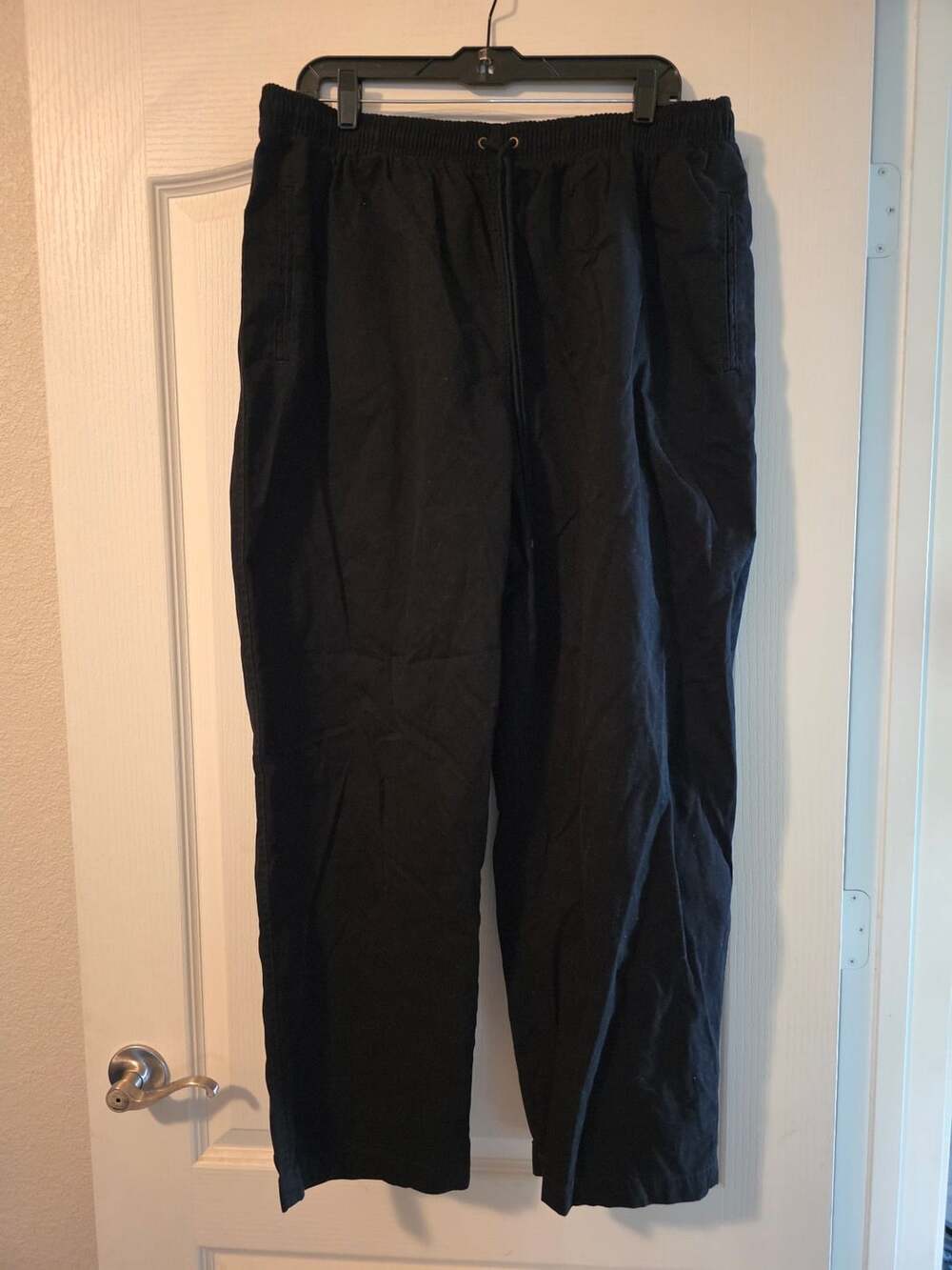 Hasting And Smith Pants Size 2X Black Cotton Blend Drawstring Casual